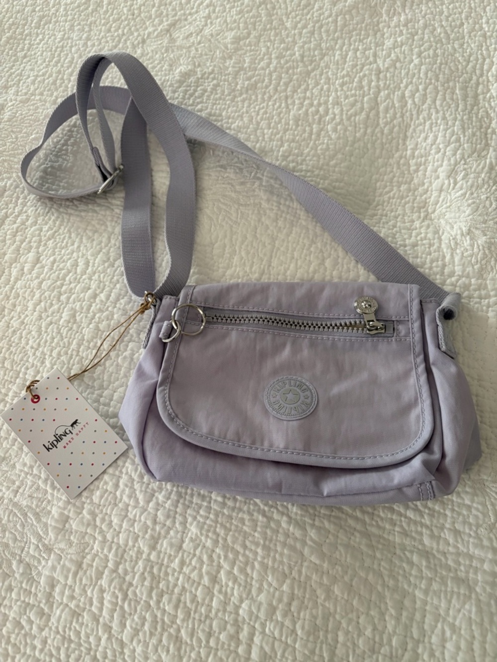 Kipling Lavender Nylon Crossbody Bag NWT